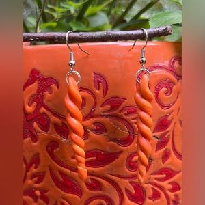 Homemade dangling earrings